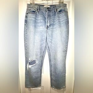 Hidden Denim Jeans Tracey High Rise Cropped Relaxed 31 Button Fly